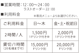 カラオケ金額表